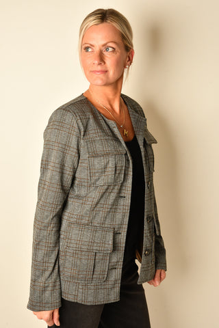 COLLARLESS FIELD JACKET