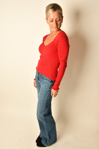 SWEETHEART NECK SWEATER