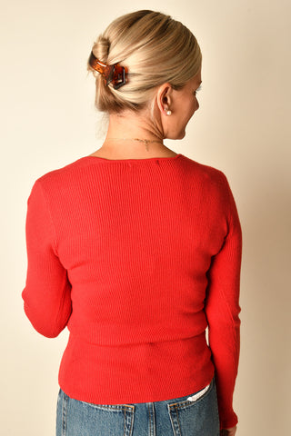 SWEETHEART NECK SWEATER