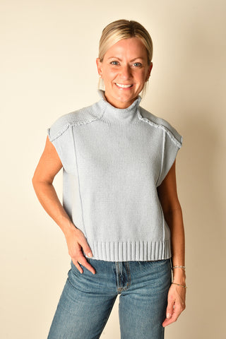 EXPOSED SEAM SWEATER VEST