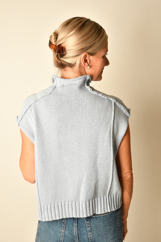 EXPOSED SEAM SWEATER VEST