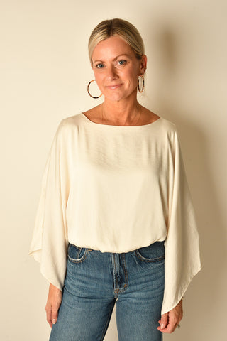 SATIN KIMONO BLOUSE