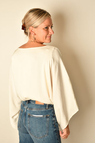 SATIN KIMONO BLOUSE