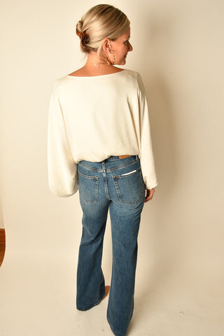 SATIN KIMONO BLOUSE