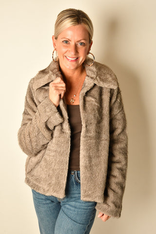 MINK FAUX FUR JACKET