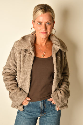 MINK FAUX FUR JACKET