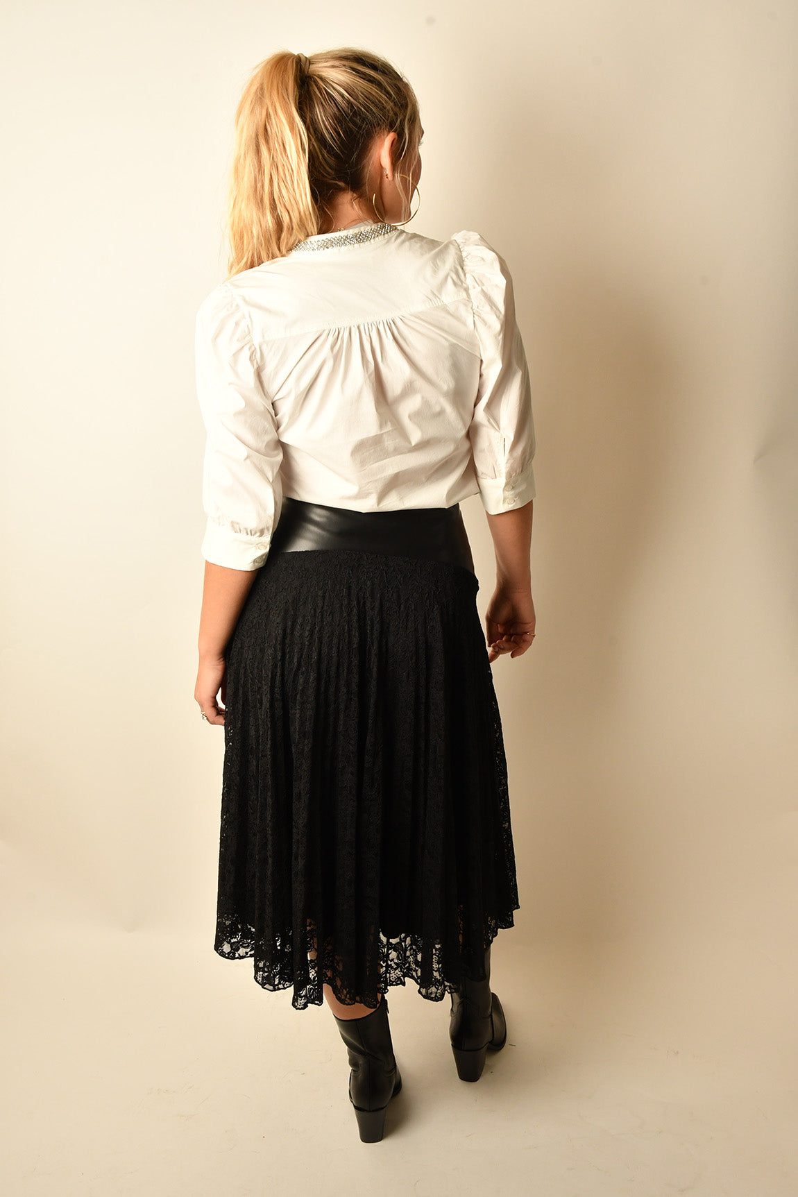 CAMILLE LACE MIDI SKIRT