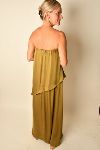 ASYMETRICAL DRAPE MAXI DRESS