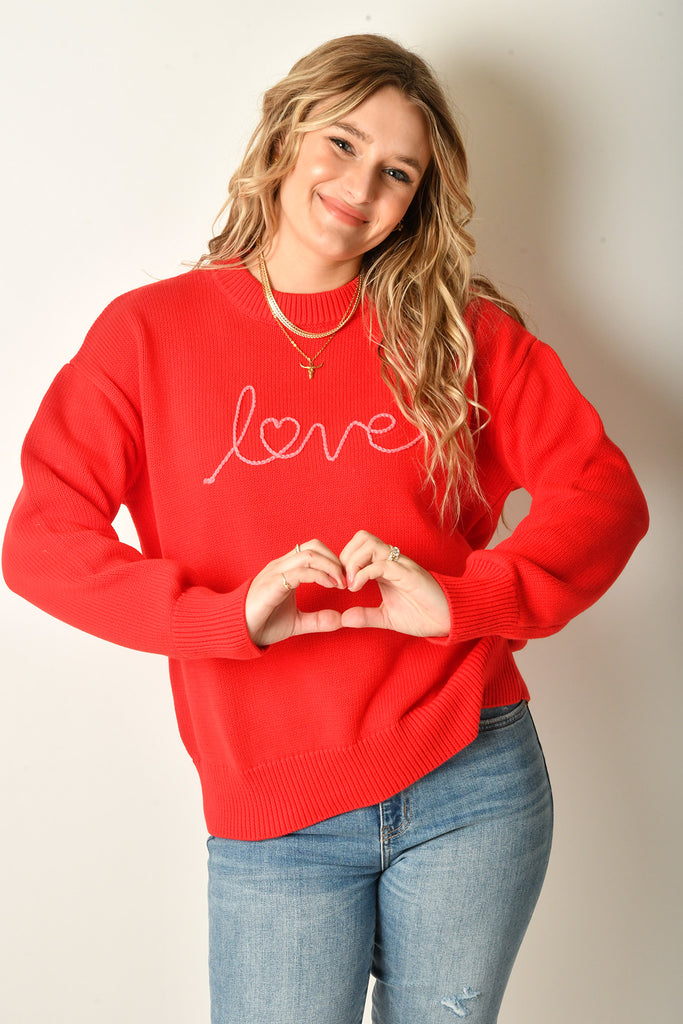 LOVE NOTES BOYFRIEND SWEATER