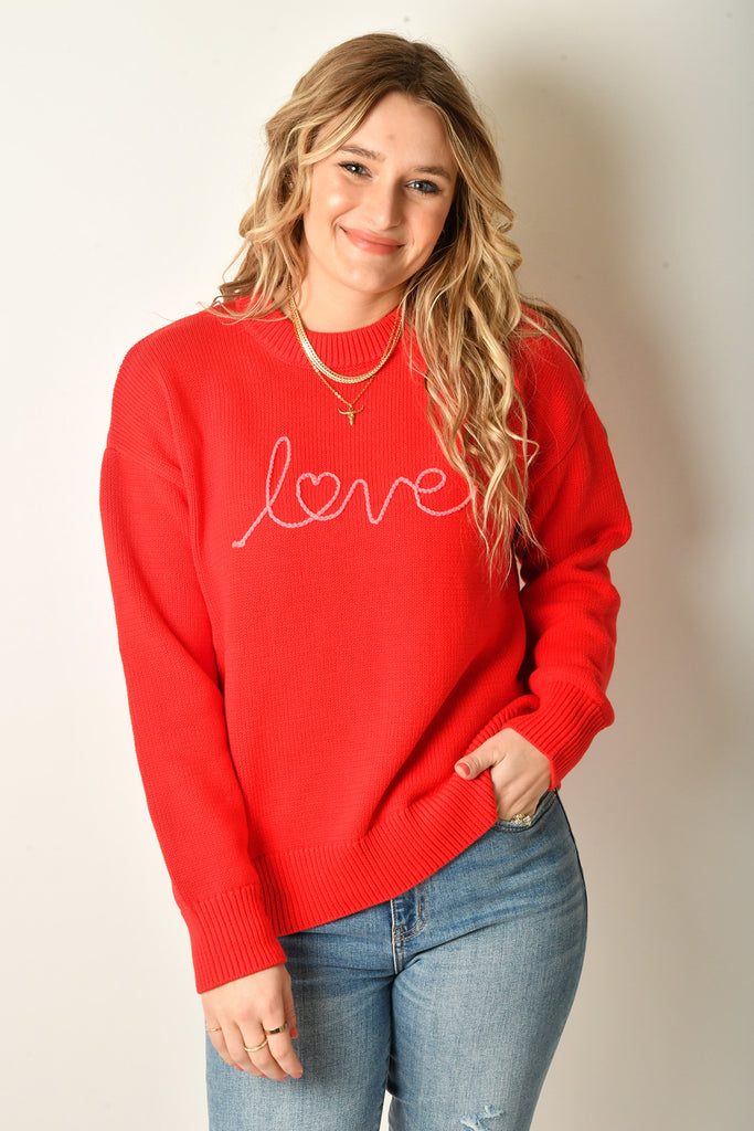 LOVE NOTES BOYFRIEND SWEATER