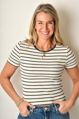 SAXTON STRIPED TEE