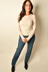 SPARKLE MESH CREW TEE