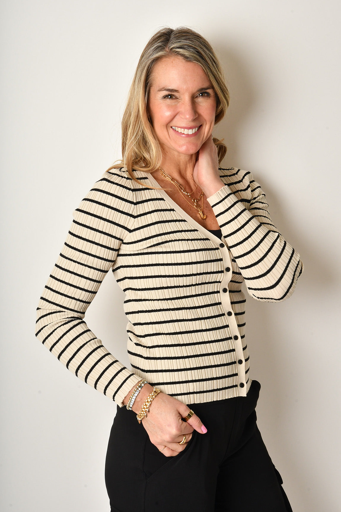 JORDANA STRIPE SWEATER