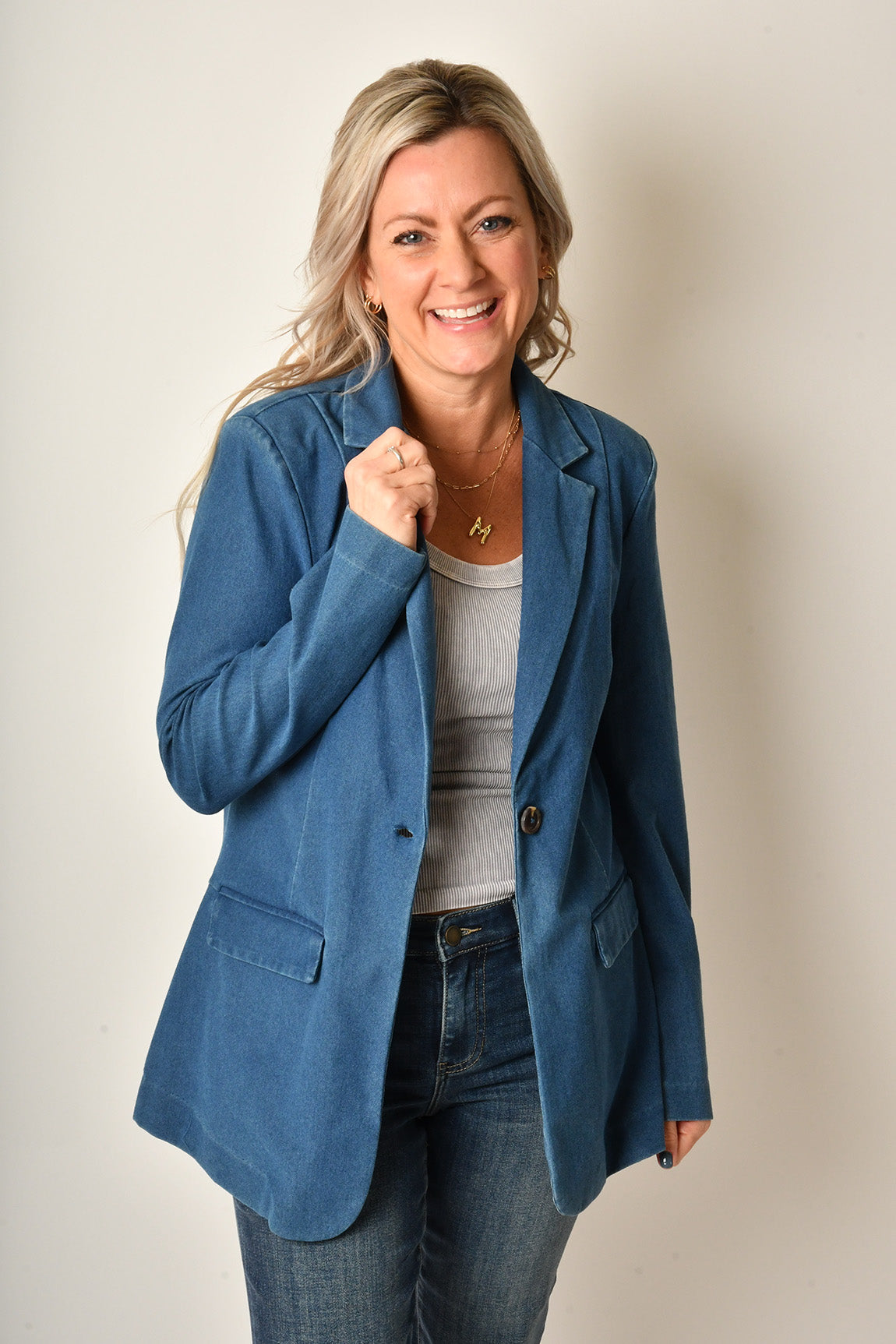 KATE LONG DENIM BLAZER