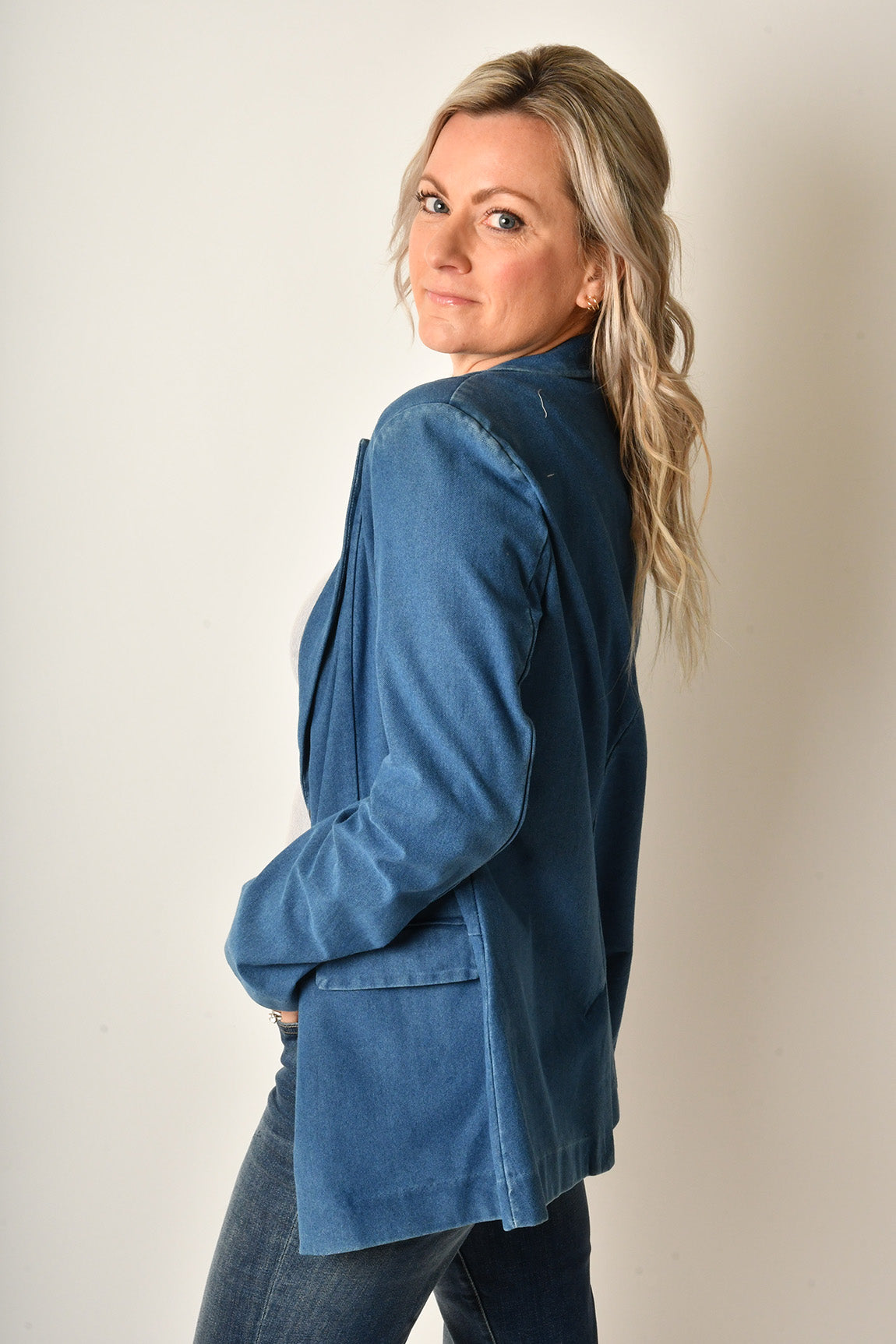 KATE LONG DENIM BLAZER