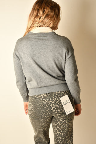 TWOFER COLLAR V-NECK SWEATER