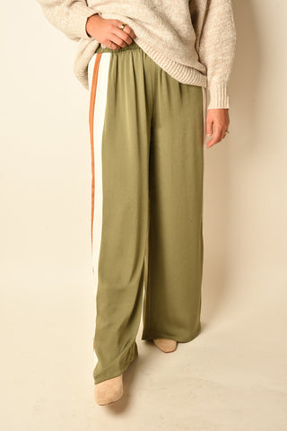 SATIN SIDE COLORBLOCK PANT
