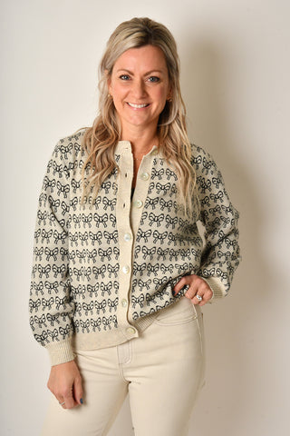 BRIELLE BOW CARDIGAN