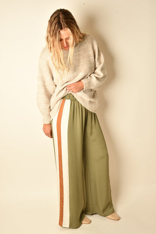 SATIN SIDE COLORBLOCK PANT
