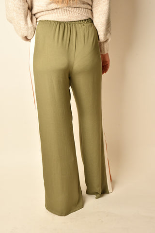 SATIN SIDE COLORBLOCK PANT