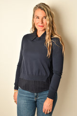 BLOUSE KNIT SWEATER COMBO