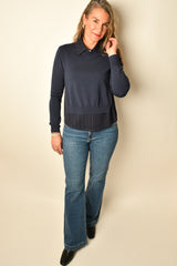 BLOUSE KNIT SWEATER COMBO