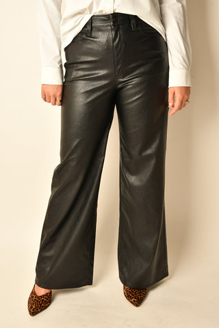 FAR OUT VEGAN LEATHER WIDE LEG