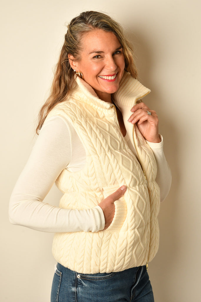 IRINA CABLE KNIT GILET