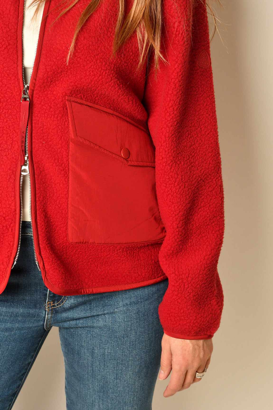 MARINA COLLARLESS FLEECE