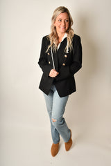 DOUBLE BREAST HOOD BLAZER