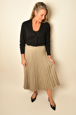 PINTUCK CROP SWEATER CARDI