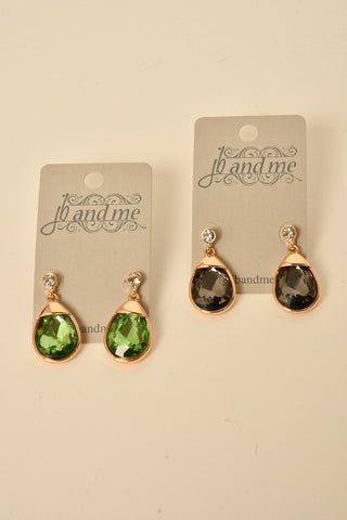 TEARDROP STONE EARRING