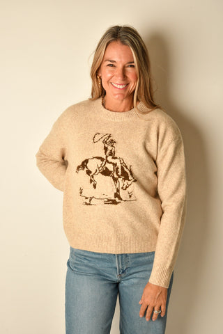 COWBOY MOTIF SWEATER