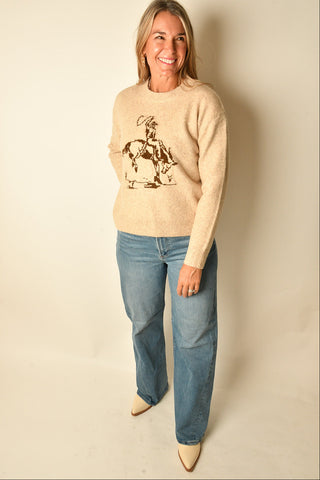 COWBOY MOTIF SWEATER