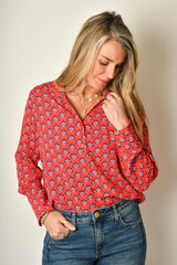 ELENA ABSTRACT BLOUSE