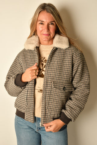 TAVI PLAID BOMBER JACKET