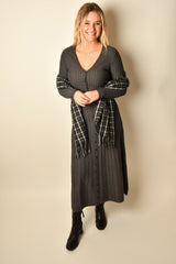 VINTAGE PLAID TASSLE SCARF