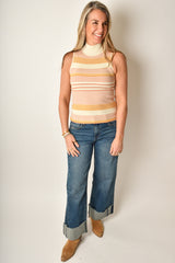 STRIPE RIB TURTLENECK + colors