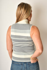 STRIPE RIB TURTLENECK + colors