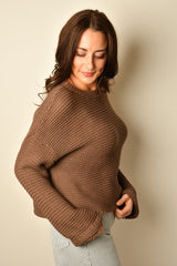 CREW NK TEXTURE KNIT SWEATER