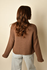 CREW NK TEXTURE KNIT SWEATER