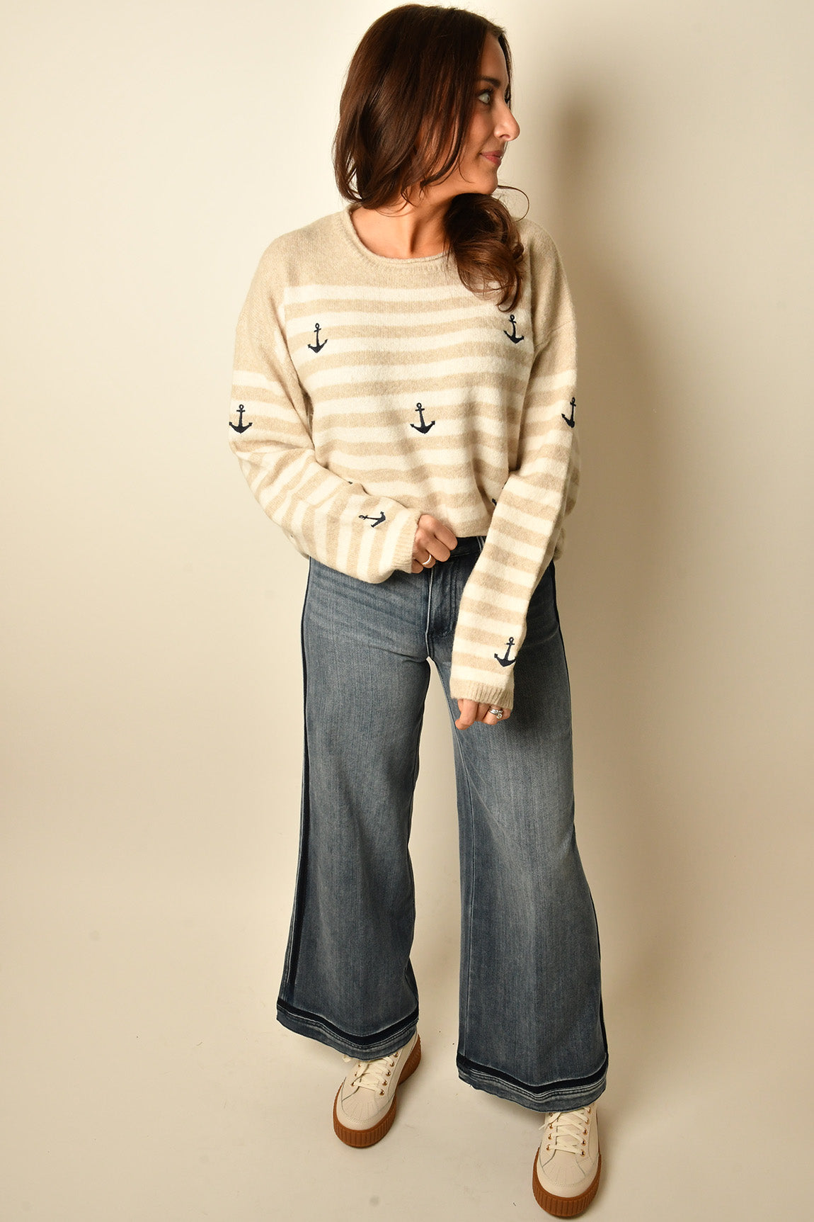 ANCHOR AWAY STRIPE SWEATER