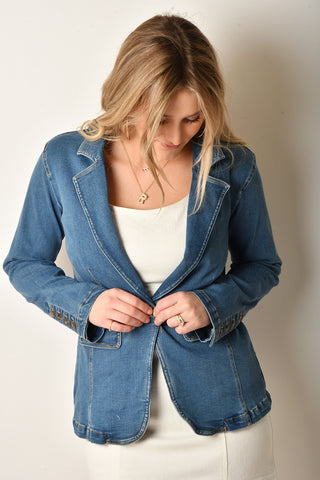 SCULPTED DENIM BLAZER