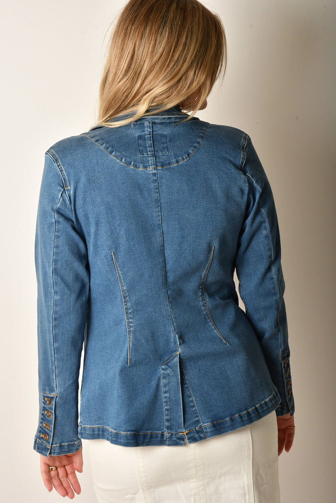 SCULPTED DENIM BLAZER