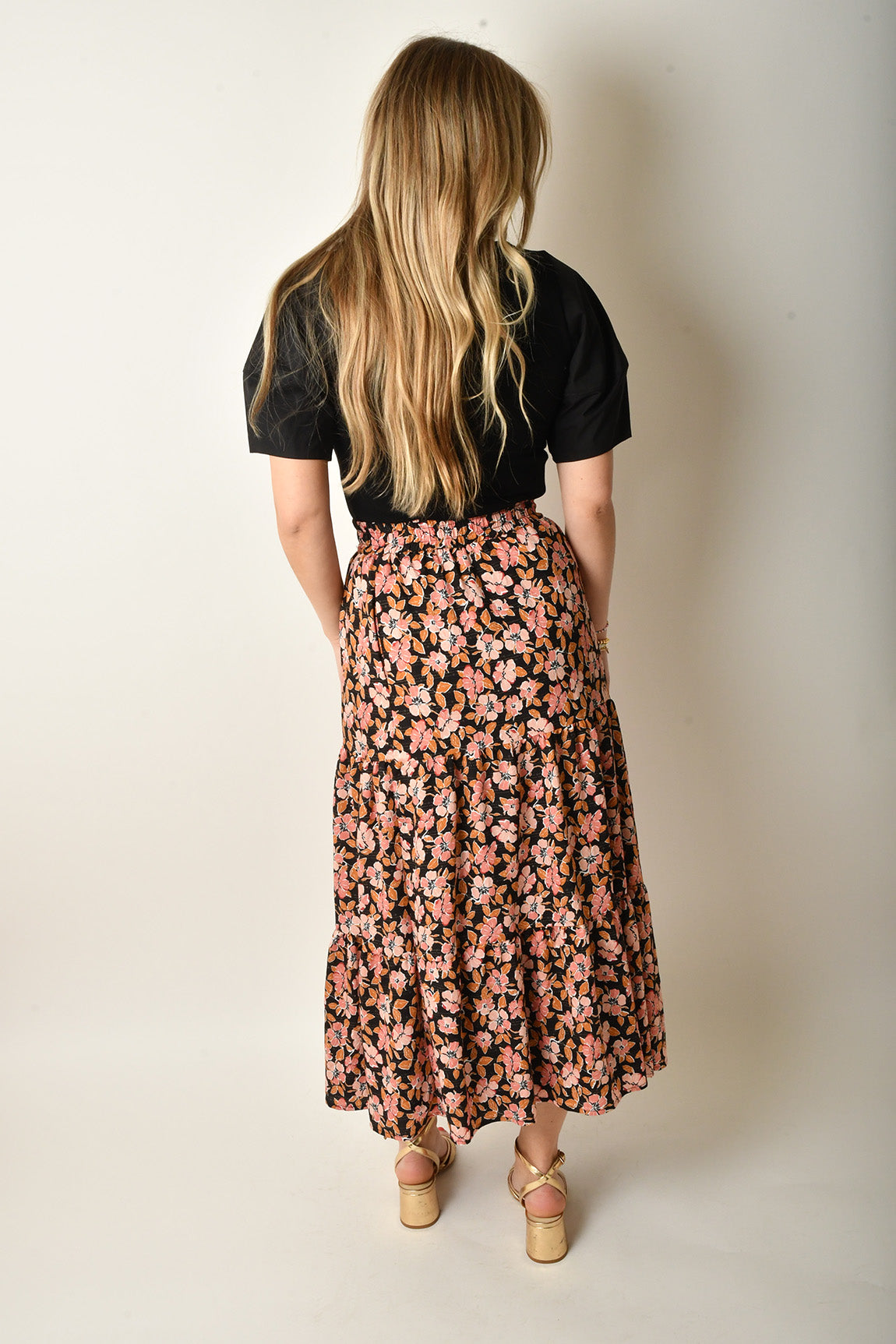 TIERED MAXI SKIRT