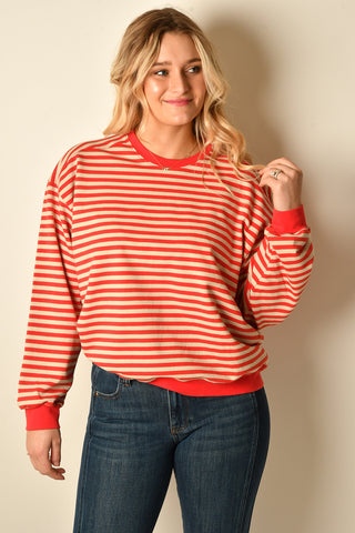 OVERSIZED STRIPE SWEATSHIRT