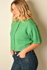 BUTTON DOWN SS SWEATER