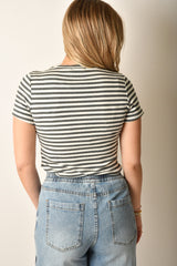 STRIPED RIB TEE + colors