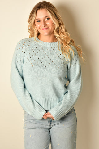 FEMME OPENWORK SWEATER