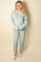 FEMME OPENWORK SWEATER